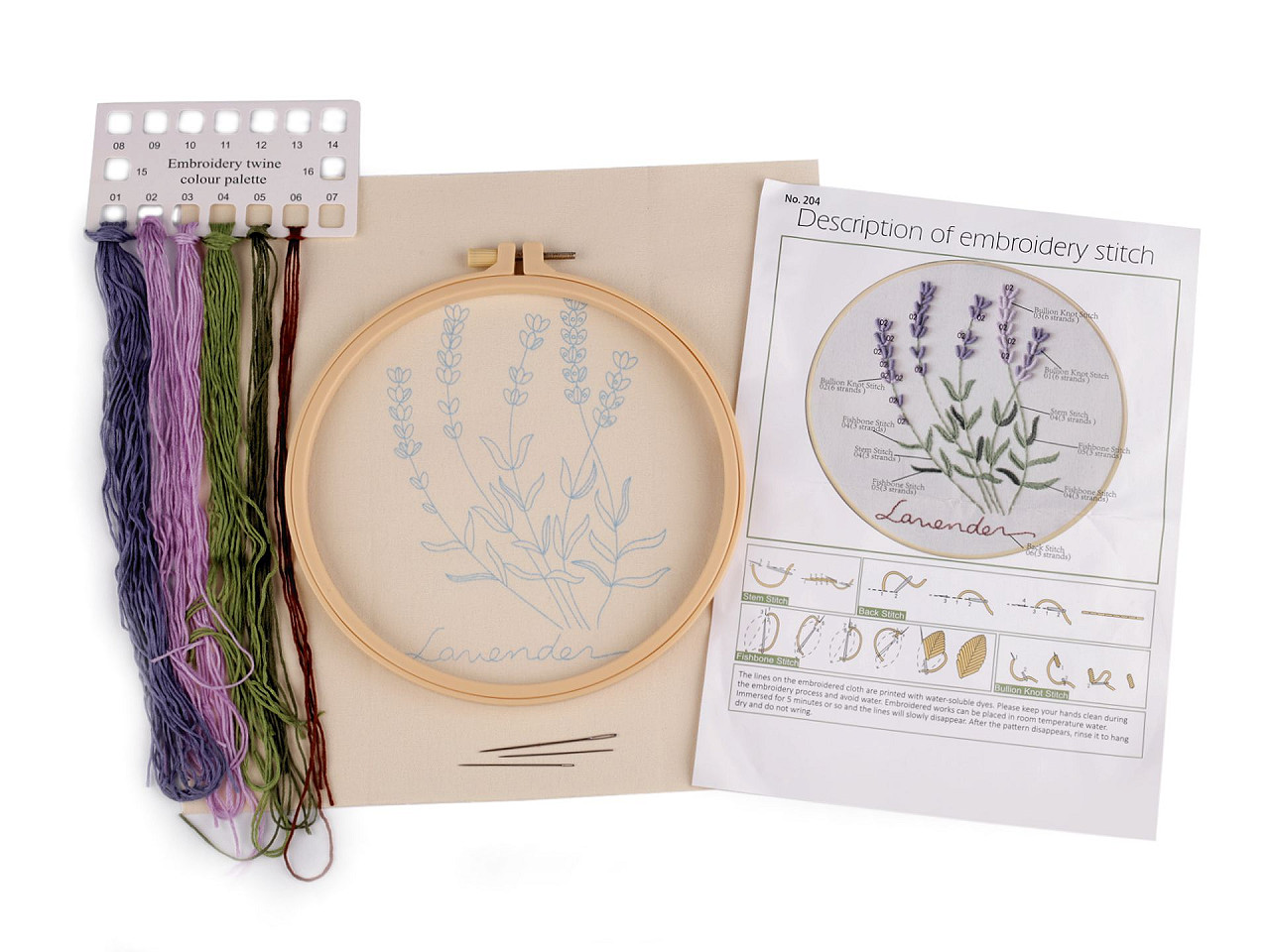 Set de broderie cu motiv preimprimat, plante, ierburi - Conform imaginii (1 Set)