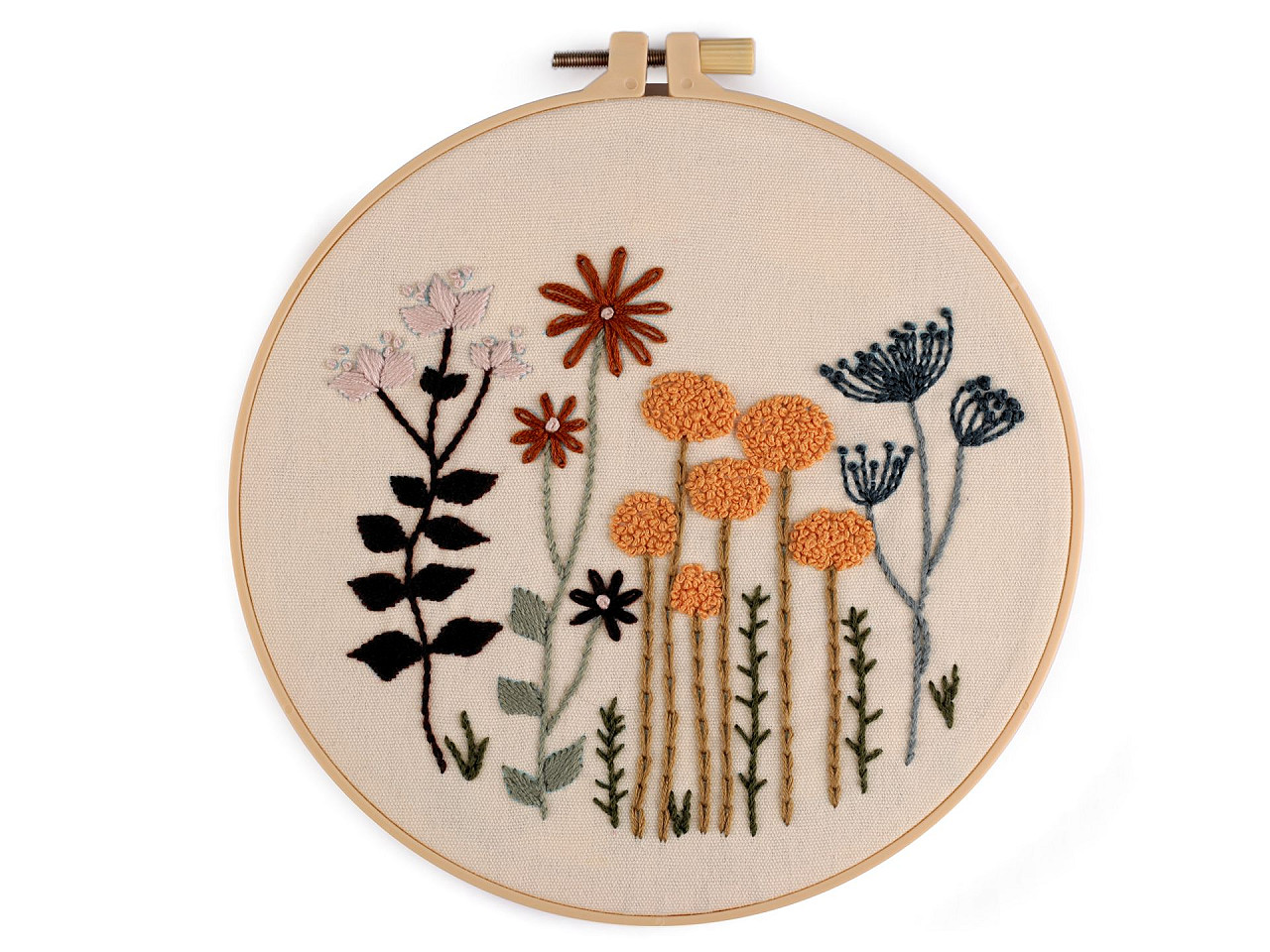 Set de broderie cu motiv preimprimat, plante, ierburi - Conform imaginii (1 Set)