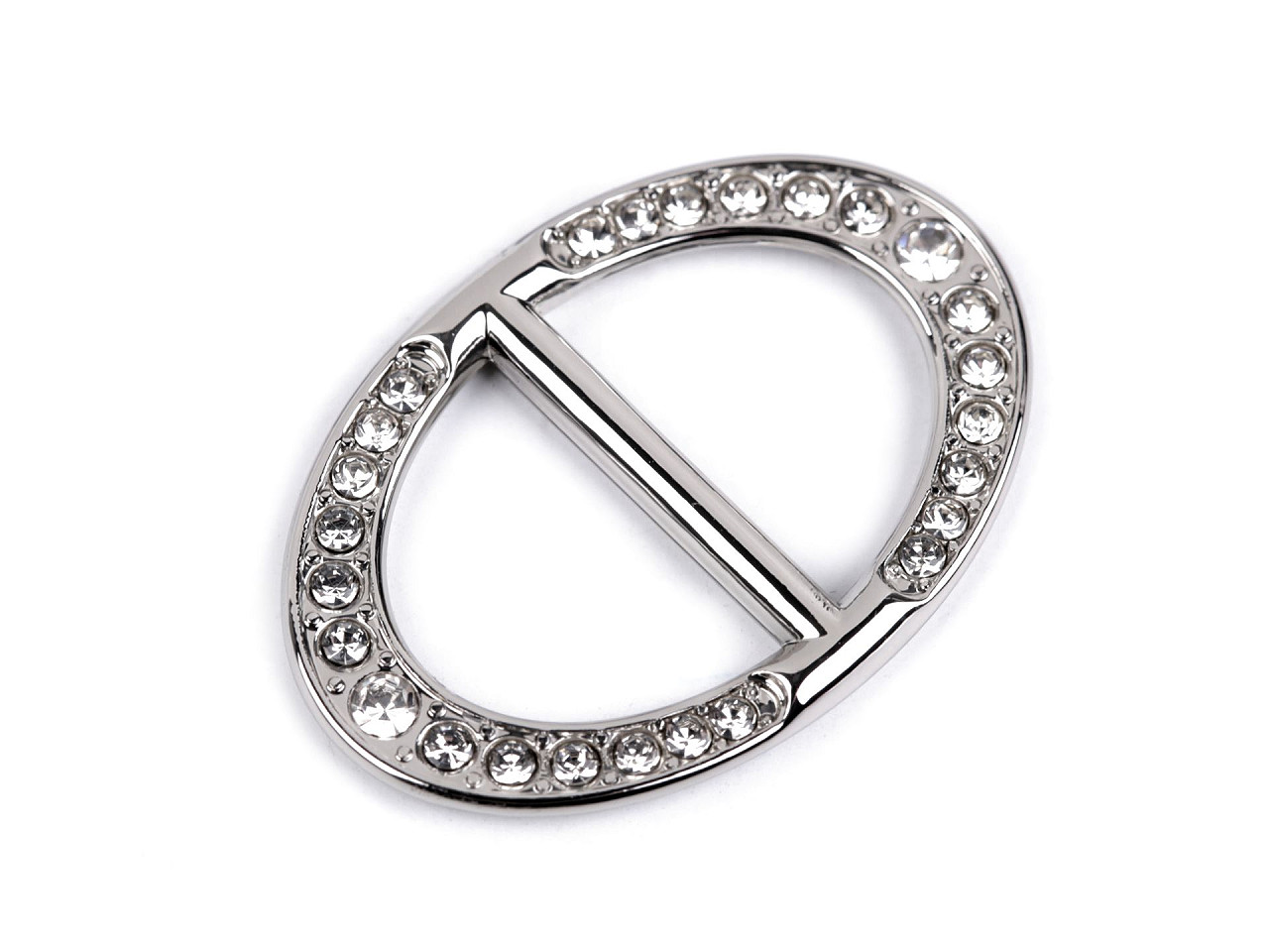 Cataramă cu strasuri, gaură 19 mm - Cristal (1 Bucată)