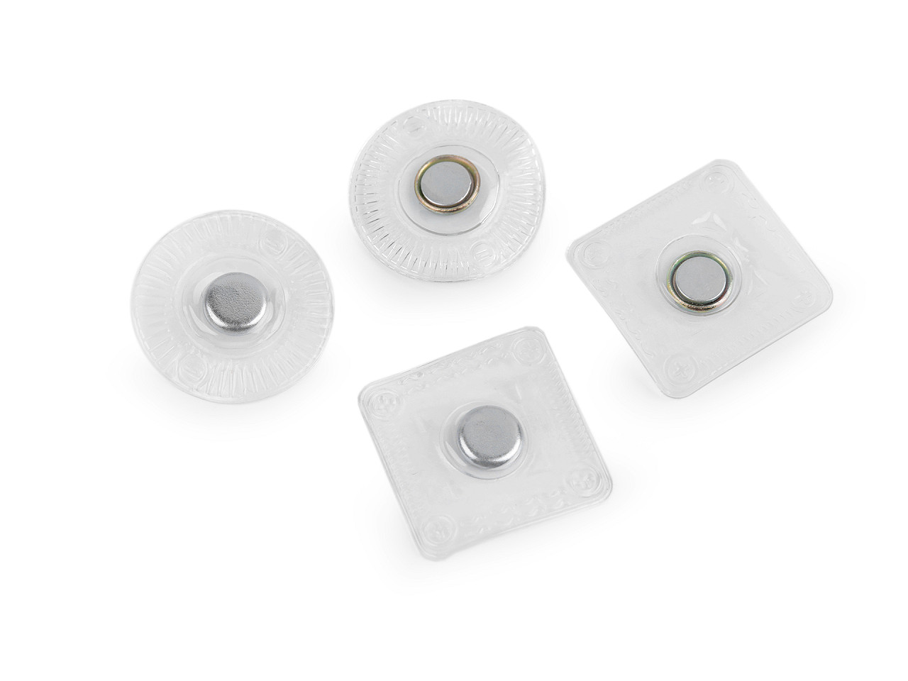 Închizatoare magnetică ascunsă pentru cusut ø8 mm - Transparent (10 Perechi)