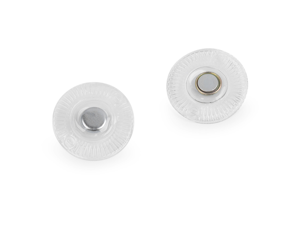 Închizatoare magnetică ascunsă pentru cusut ø8 mm - Transparent (10 Perechi)
