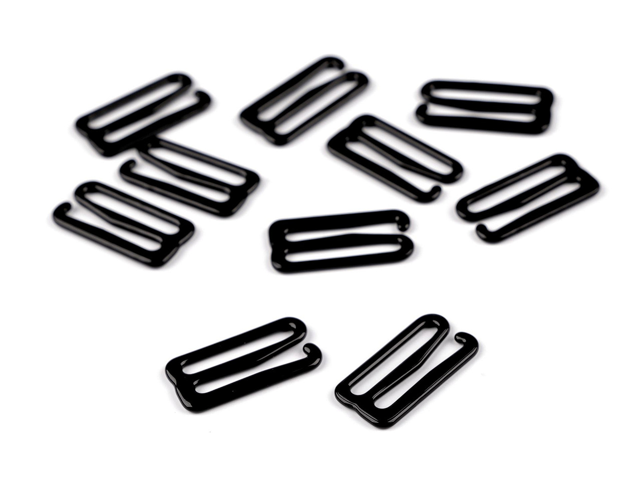 Cârlige pentru sutien 18mm - Negru (50 Bucăți)