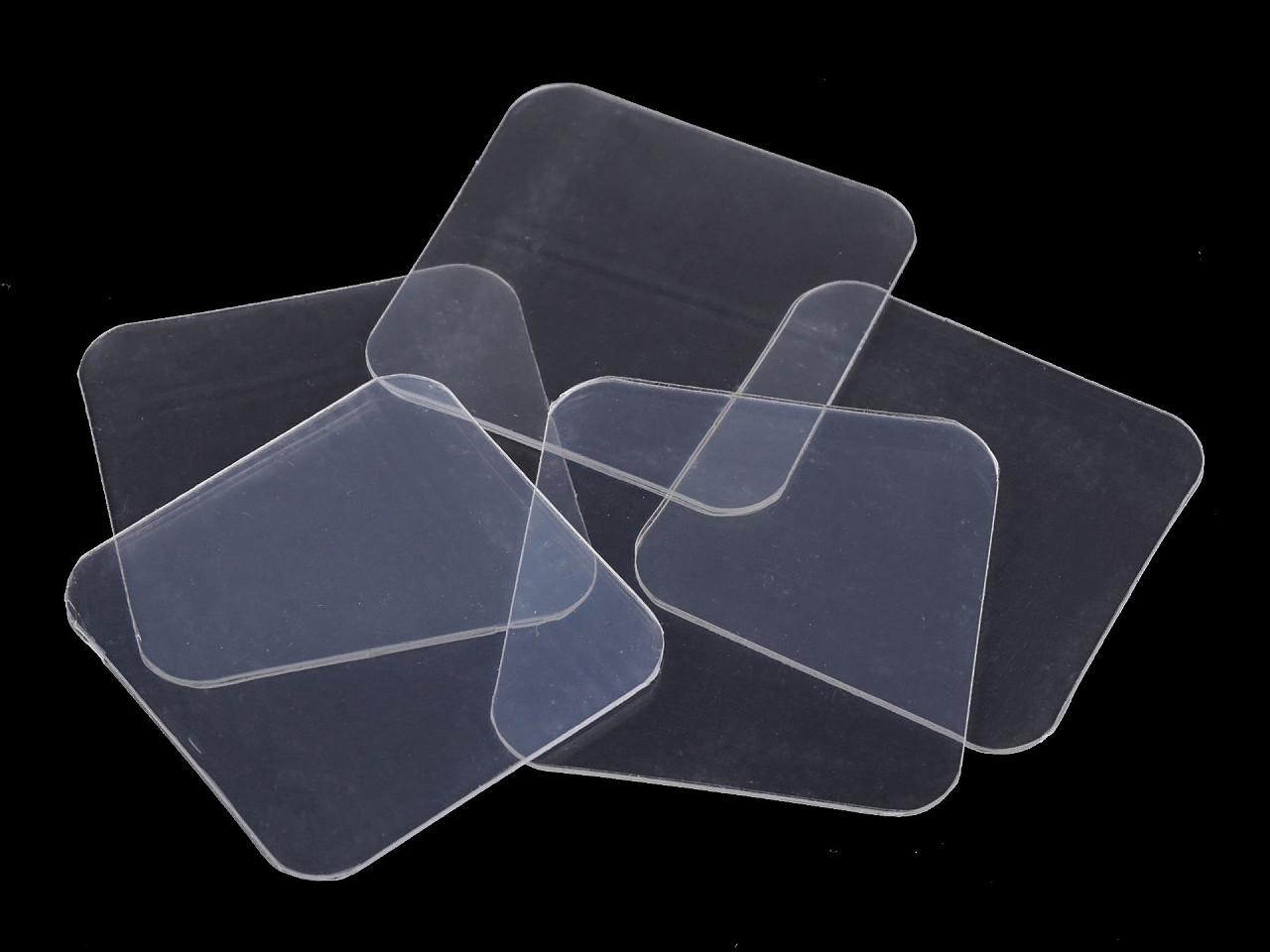 Autocolant față-verso nano transparent 5,8x5,8 cm - Transparent (5 Bucăți)