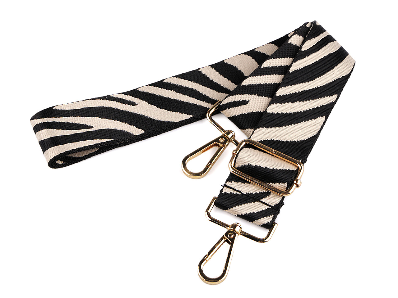 Curea textila cu carabine pentru geanta latime 3,8 - Negru (1 Bucată)