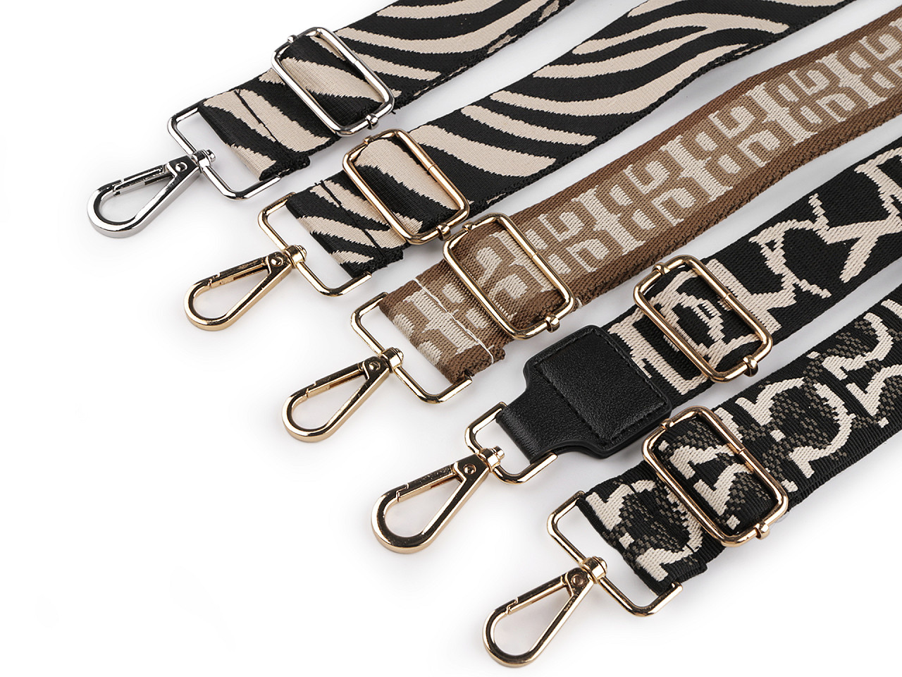 Curea textila cu carabine pentru geanta latime 3,8 - Negru (1 Bucată)