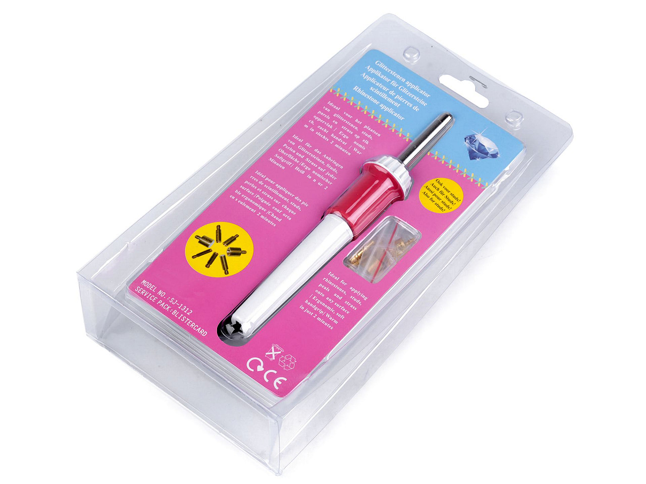 Aplicator de strasuri la cald - Alb (1 Bucată)