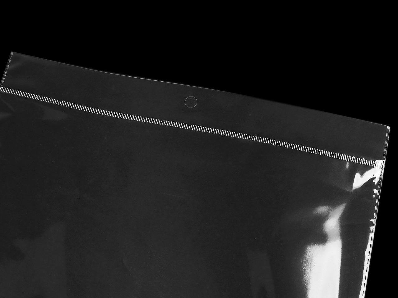 Pungi cu clapetă adezivă și agățătoare 26,5x40 cm - Transparent (100 Bucăți)