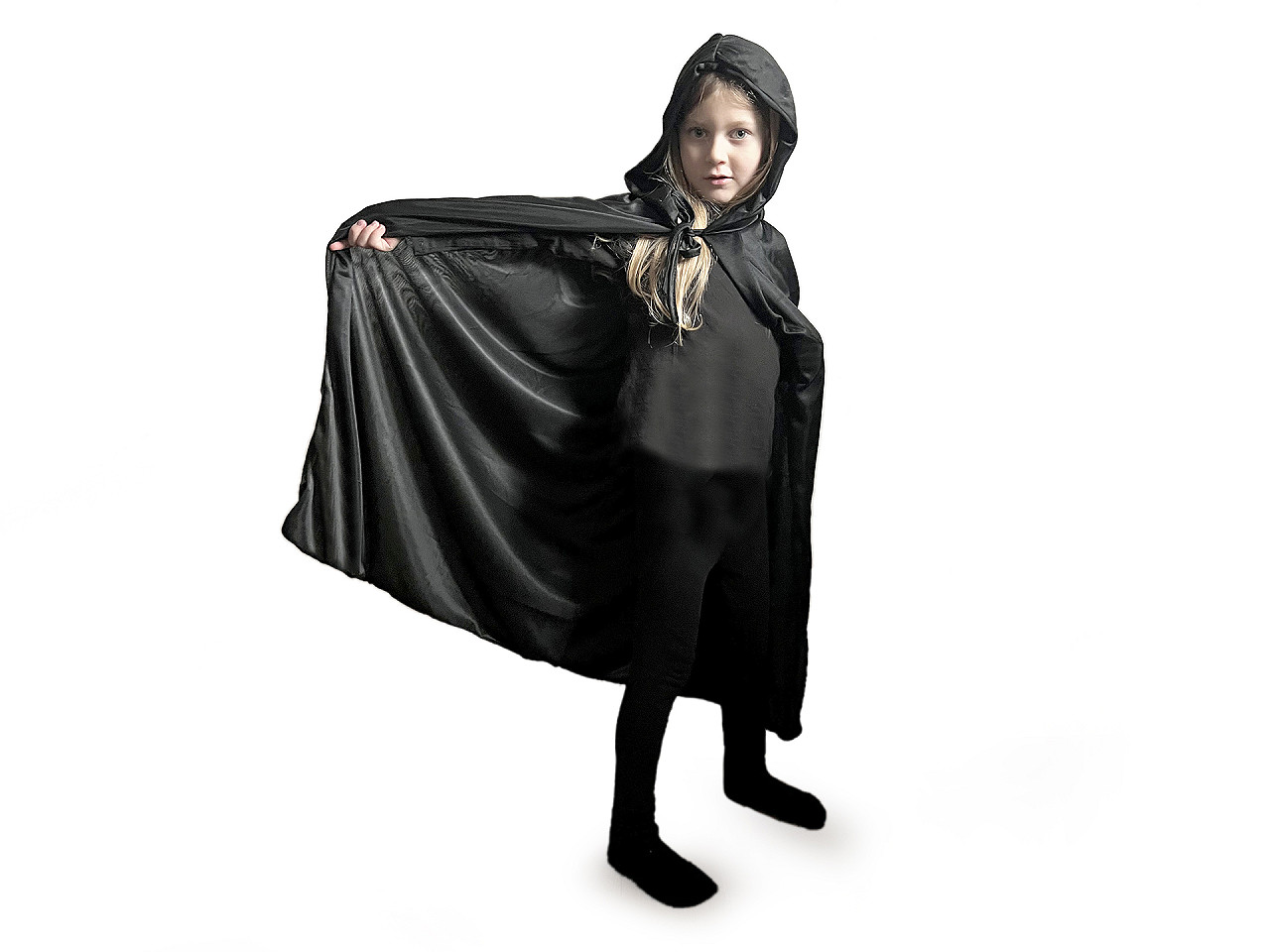 Manta de carnaval cu gluga - Negru (1 Set)