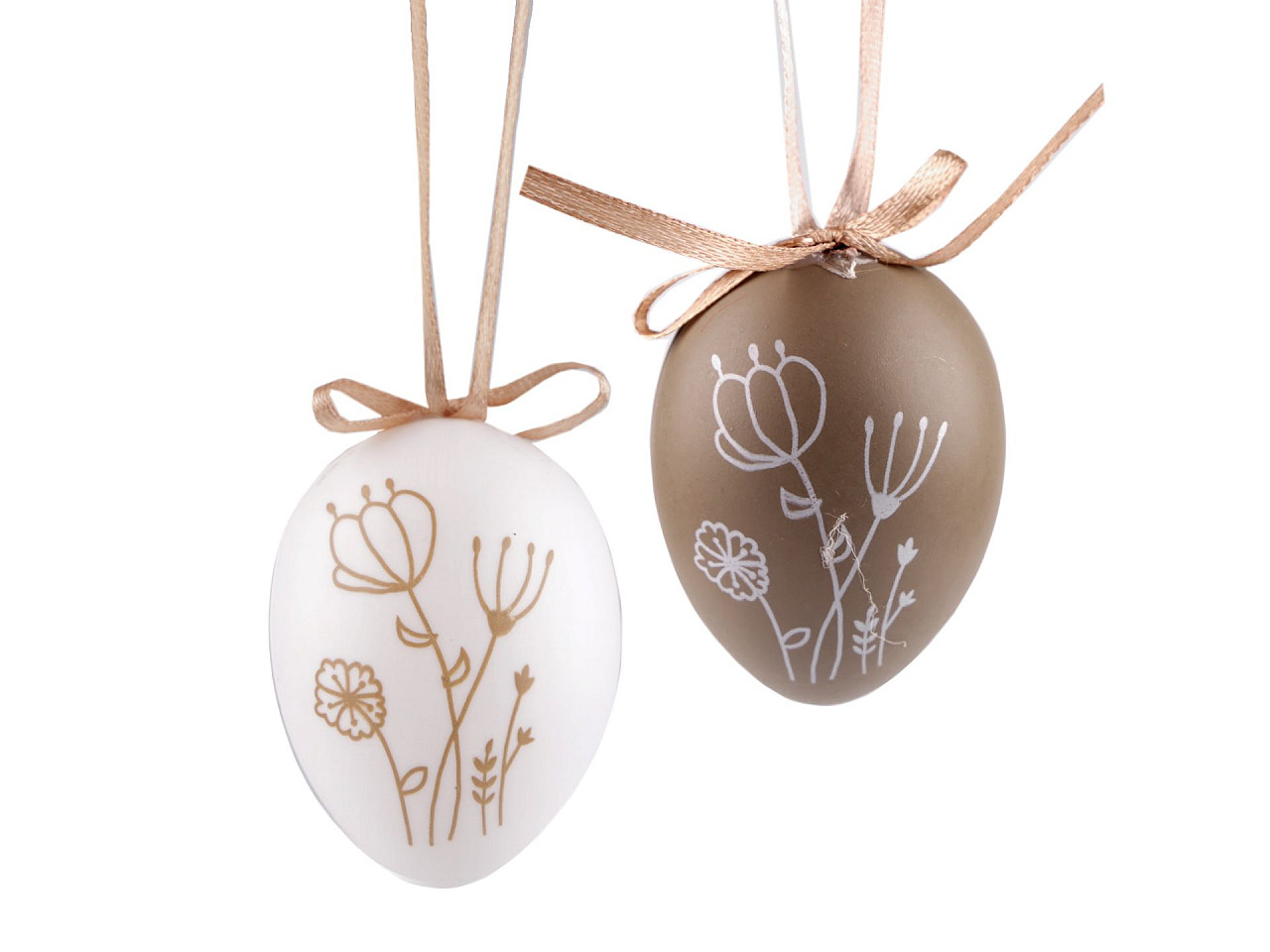 Ouă de paște de agățat - Alb (6 Bucăți)