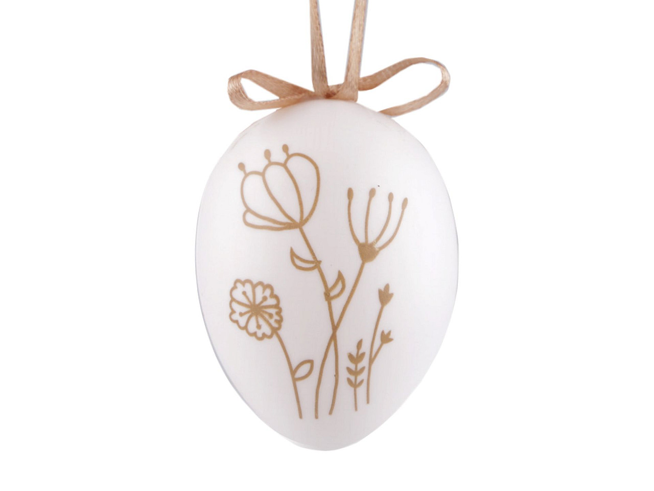 Ouă de paște de agățat - Alb (6 Bucăți)