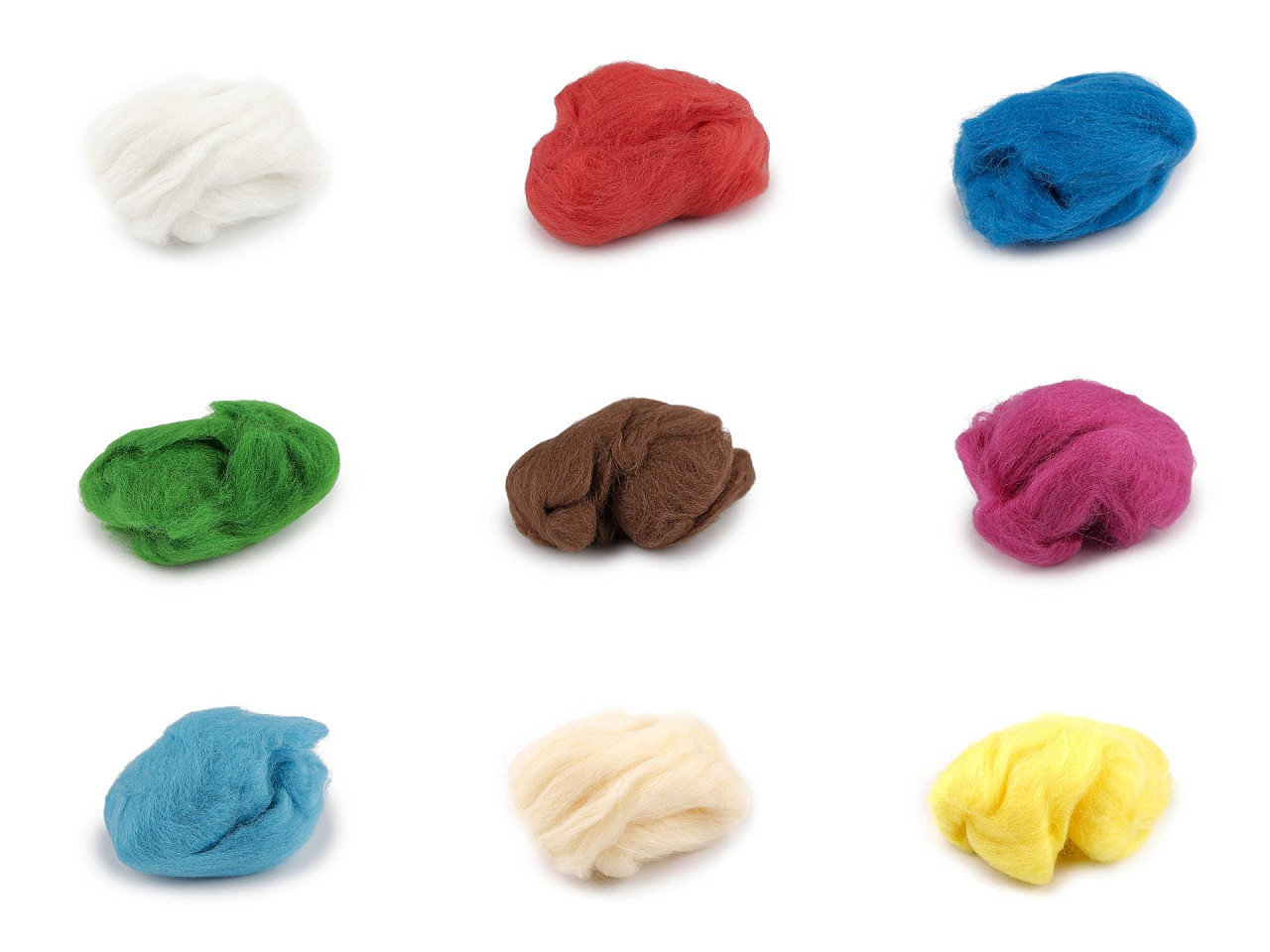 Lână de oaie 5 g pieptănată - Albastru azur (1 Sac)