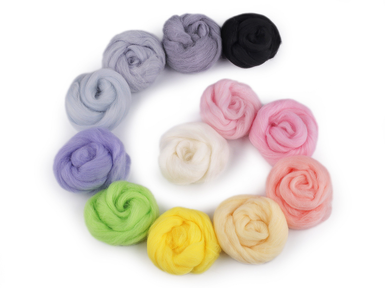 Lână de oaie 5 g pieptănată - Albastru azur (1 Sac)