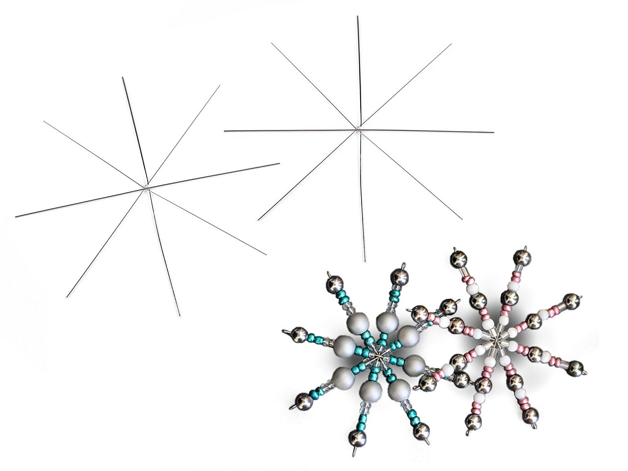 Baza de sarma fulg de zapada pentru margelit ø12 cm - Platinum (5 Bucăți)