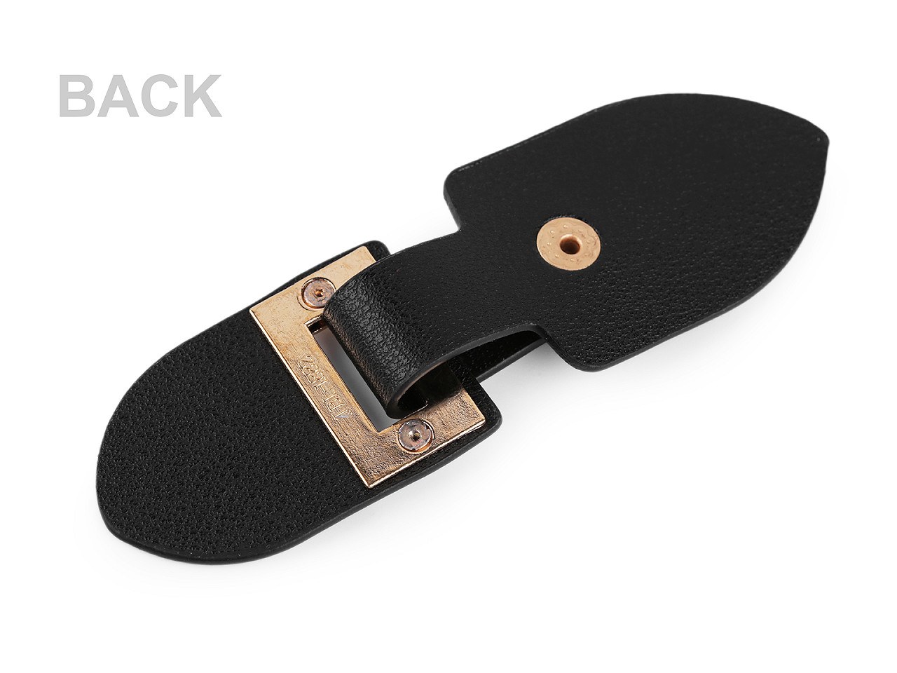 Inchizatoare din piele ecologica 3,5x11,5 cm - Negru (4 Perechi)