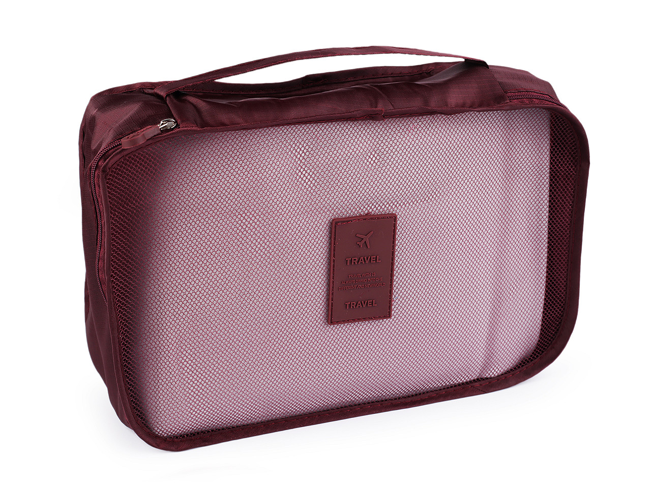 Set de organizatori de călătorie pentru valiză 6 buc - Roz somon închis (1 Set)