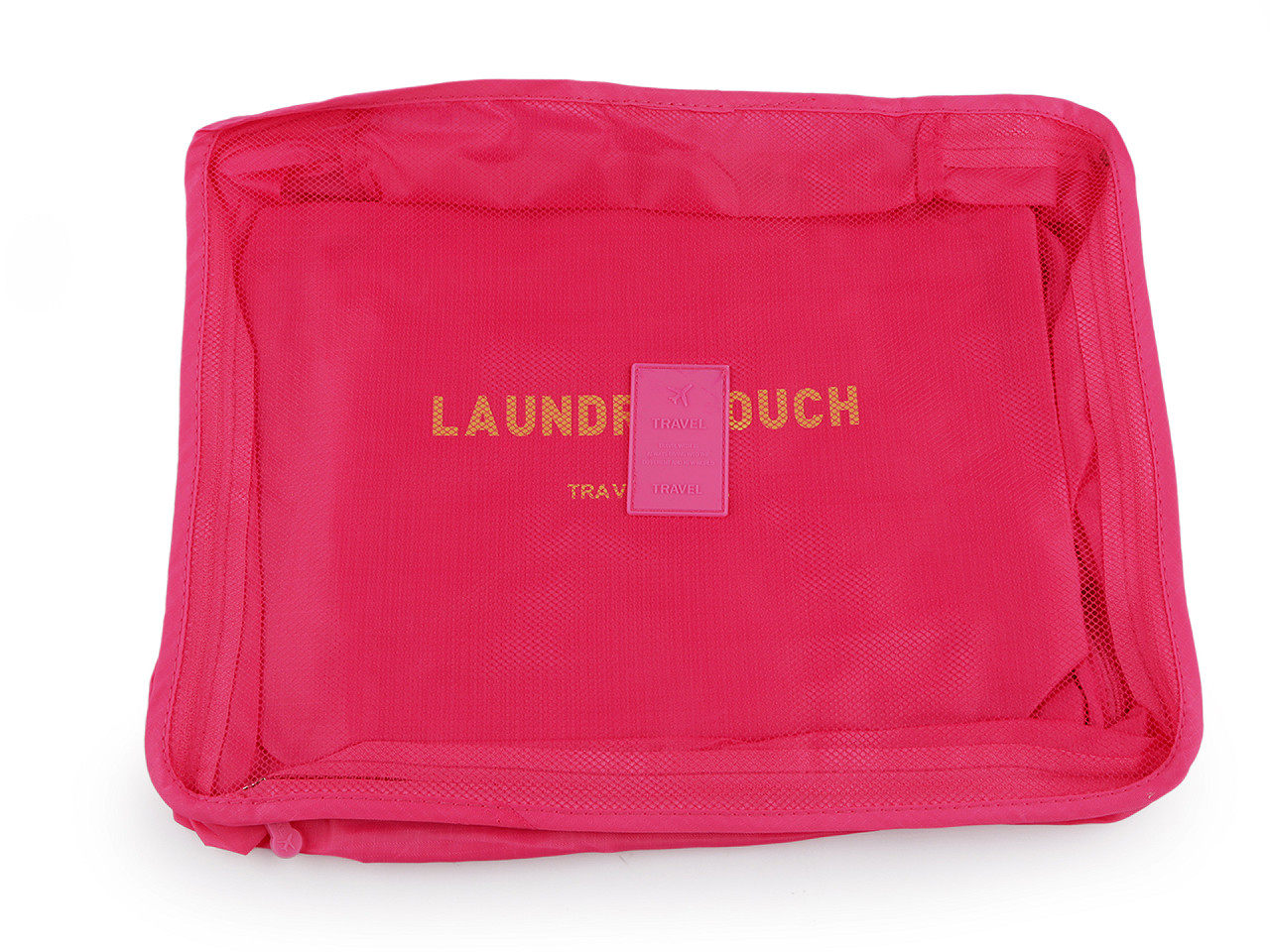 Set de organizatori de călătorie pentru valiză 6 buc - Roz somon închis (1 Set)