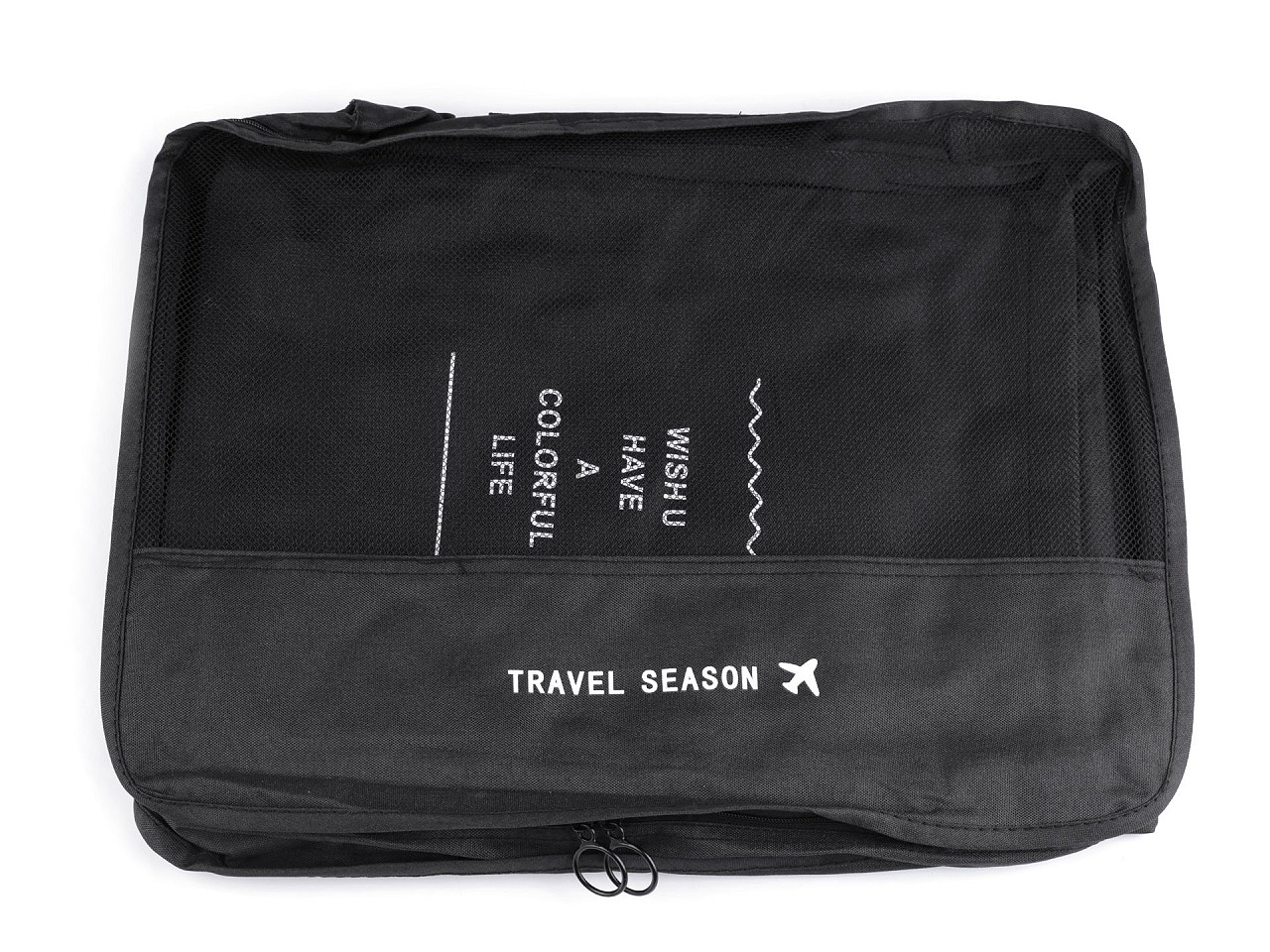 Set de organizatoare de călătorie pentru valiză 7 buc - Negru (1 Set)