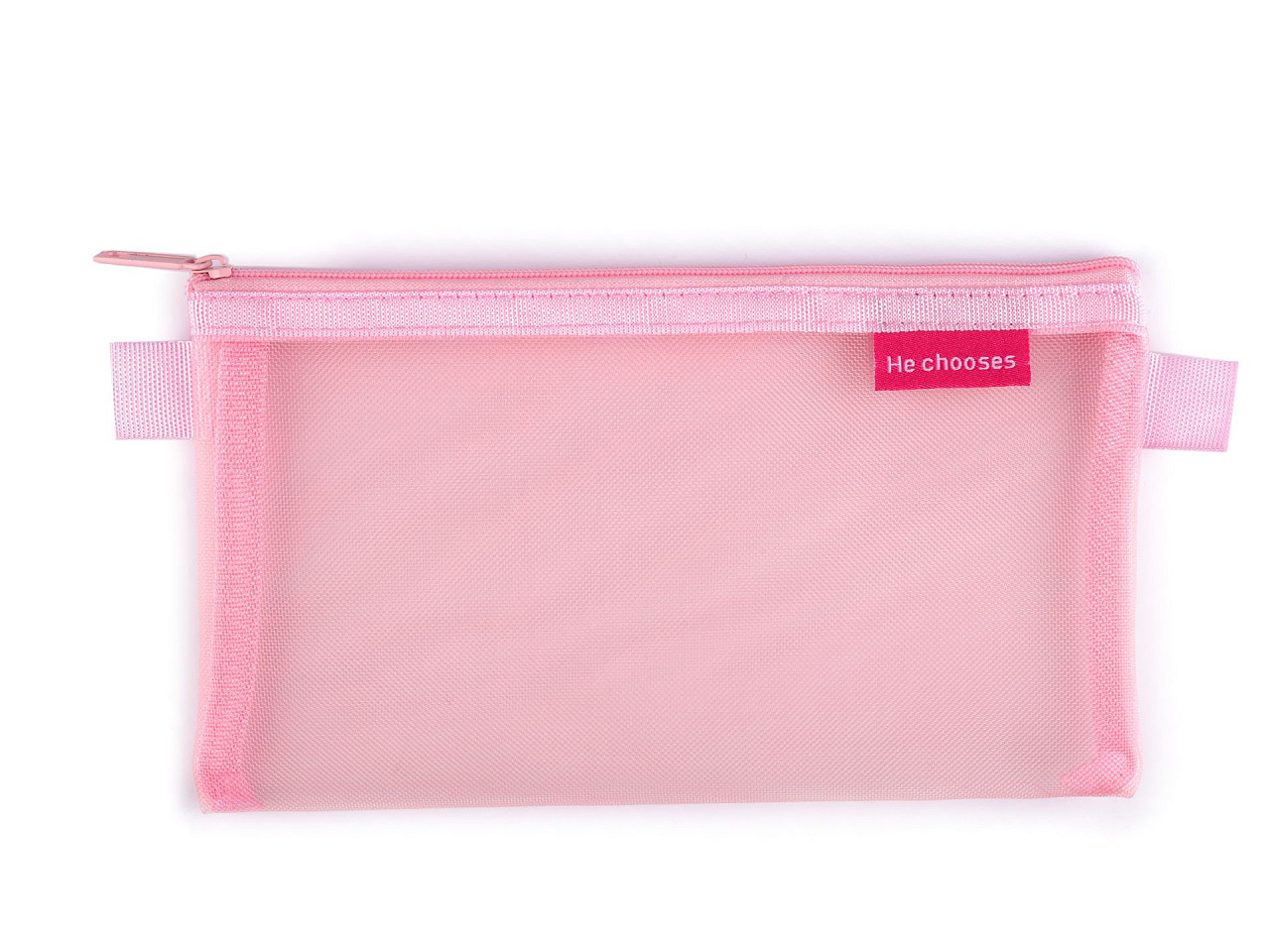 Etui / portofel plasa 20x12 cm - Roz deschis (1 Bucată)