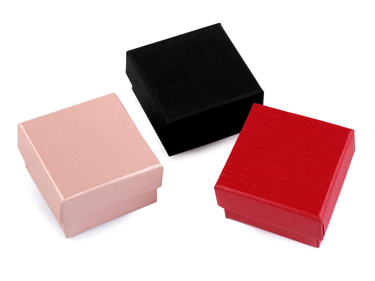 Cutie de bijuterii 5,5x5,5 cm - Roz pudrat (12 Bucăți)