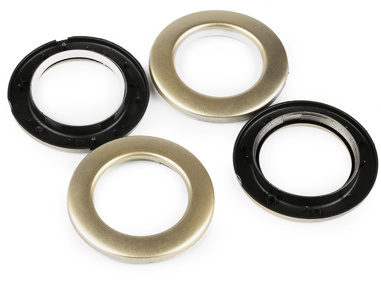 Ocheți pentru perdele și draperii interior ø42 mm - Auriu deschis (100 Seturi)