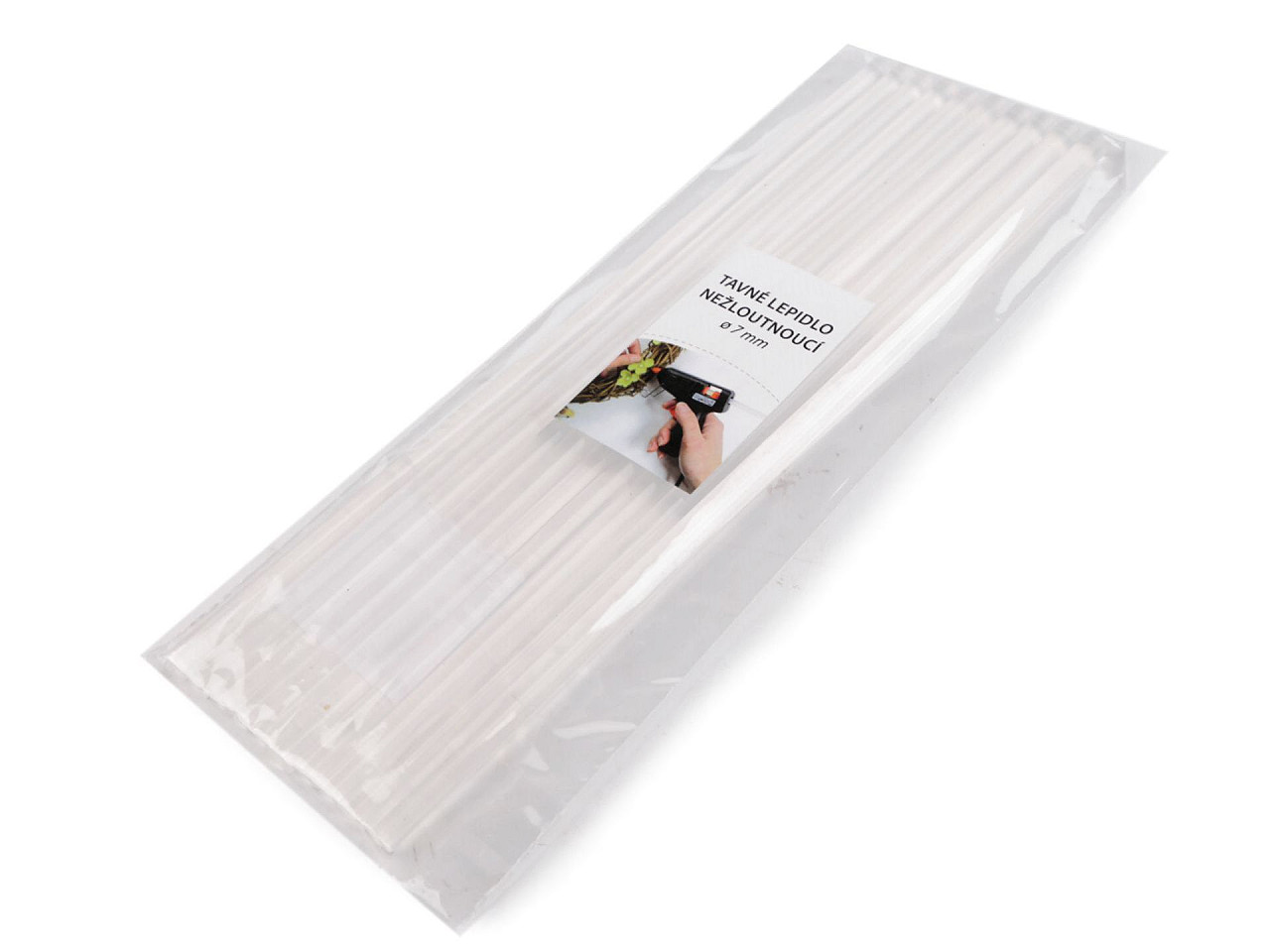 Baton de adeziv siliconic ø7 mm lungime 25 cm - Transparent (10 Bucăți)