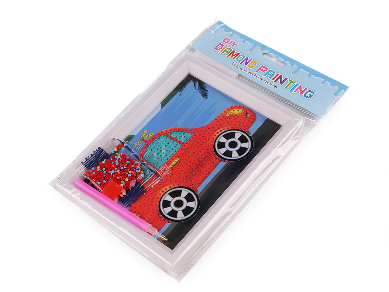 Pictura cu diamant cu rama, set creativ - Culoare aleatorie (1 Set)