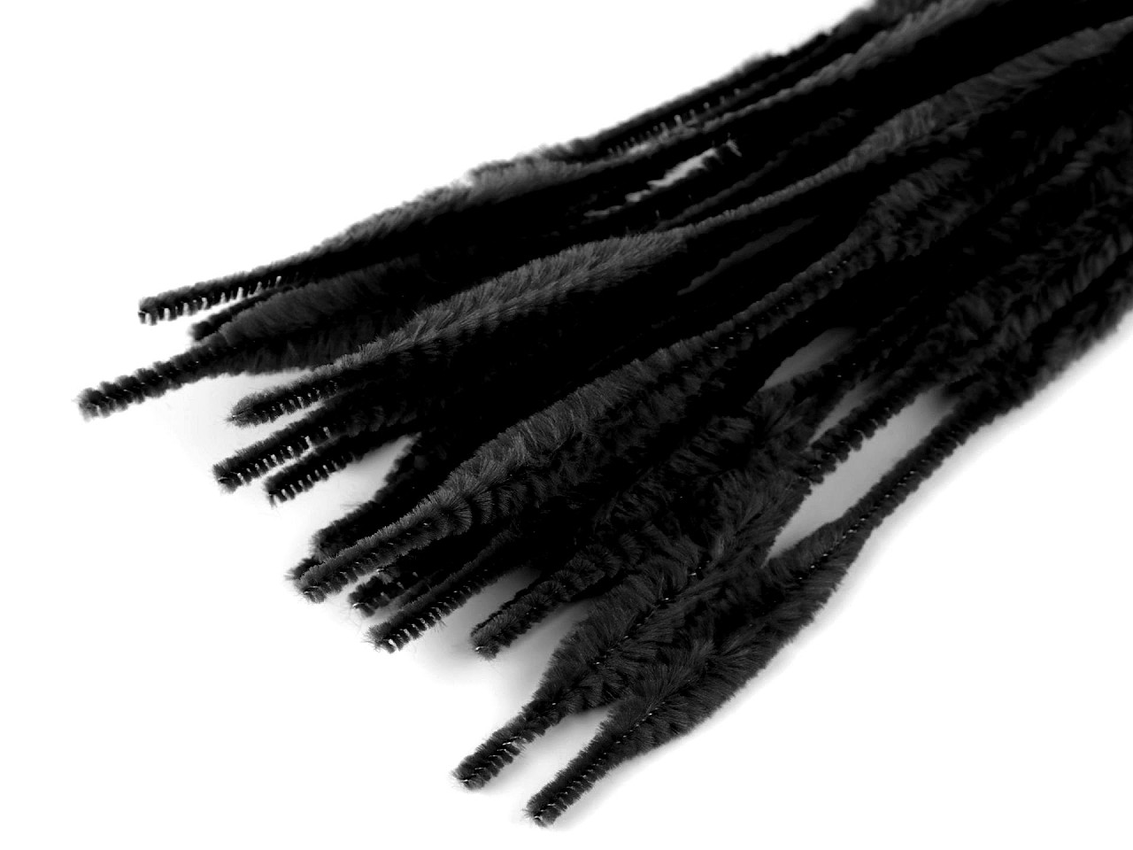 Sârme de modelare plușate ø5-10 mm, lungime 30 cm - Alb (25 Bucăți)