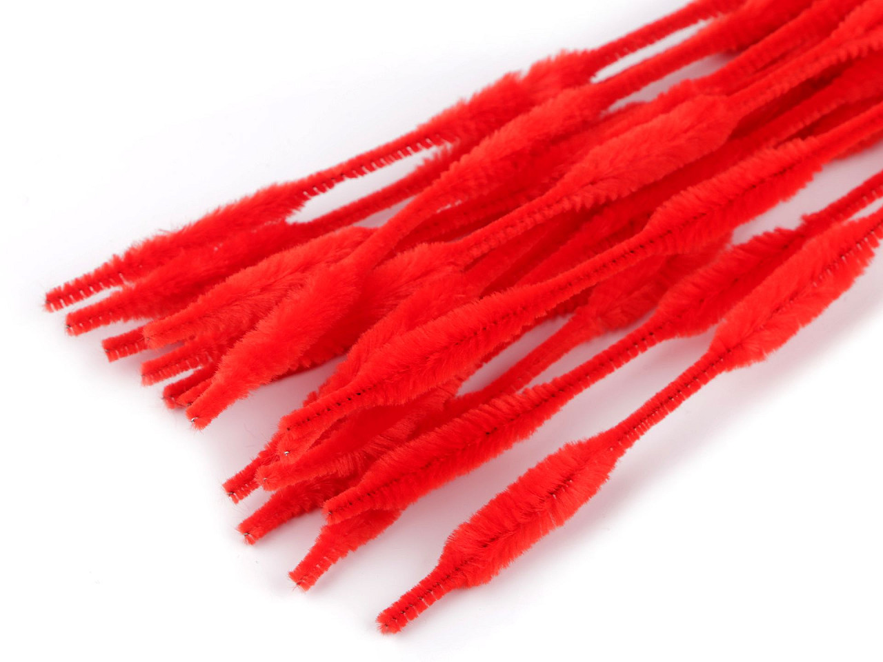 Sârme de modelare plușate ø5-10 mm, lungime 30 cm - Alb (25 Bucăți)