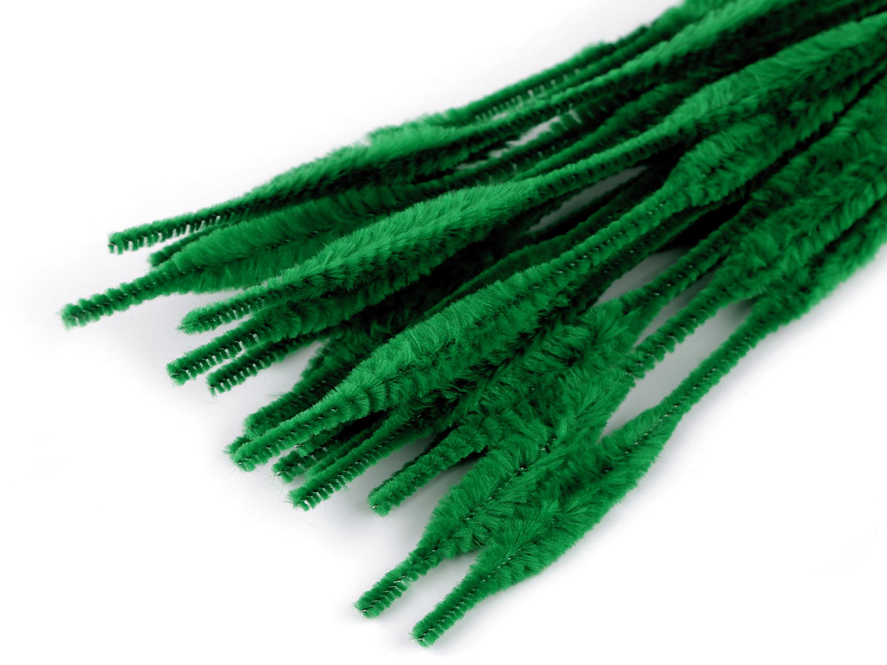 Sârme de modelare plușate ø5-10 mm, lungime 30 cm - Alb (25 Bucăți)