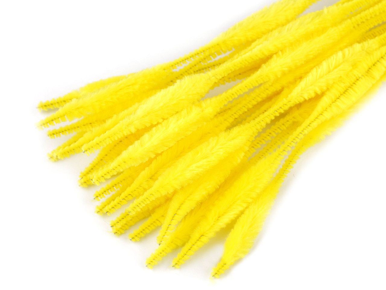 Sârme de modelare plușate ø5-10 mm, lungime 30 cm - Alb (25 Bucăți)