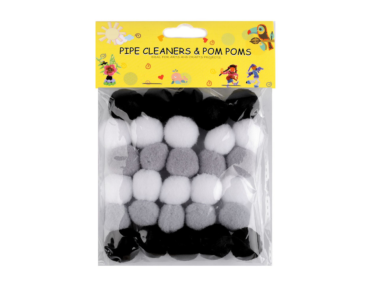 Pompoane mix culori ø20 mm - Orange-yellow (1 Sac)