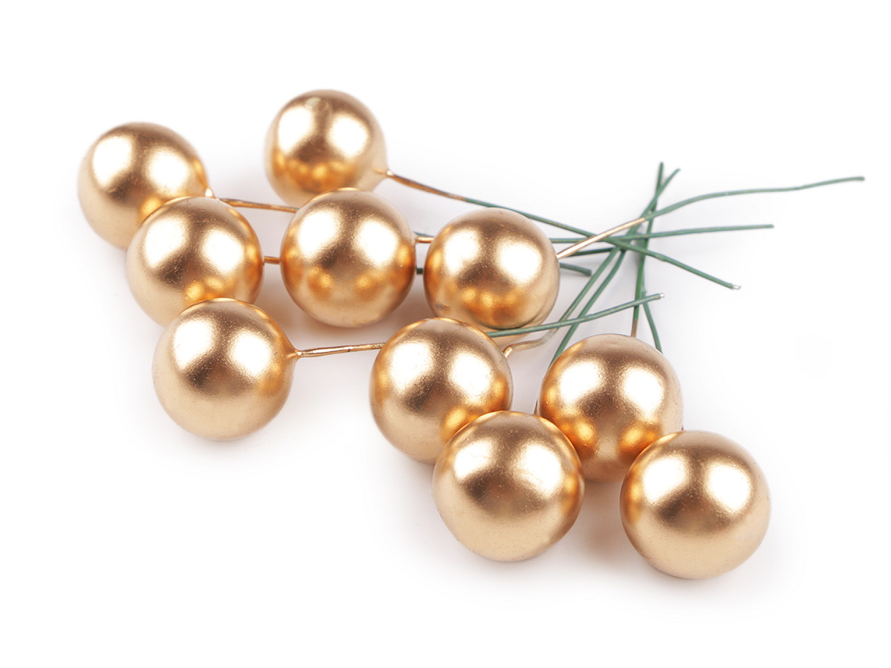 Bobițe decorative artificiale pe sârmă ø2 cm - Argintiu (10 Bucăți) Bobițe decorative artificiale pe sârmă ø2 cm - Argintiu (10 Bucăți)