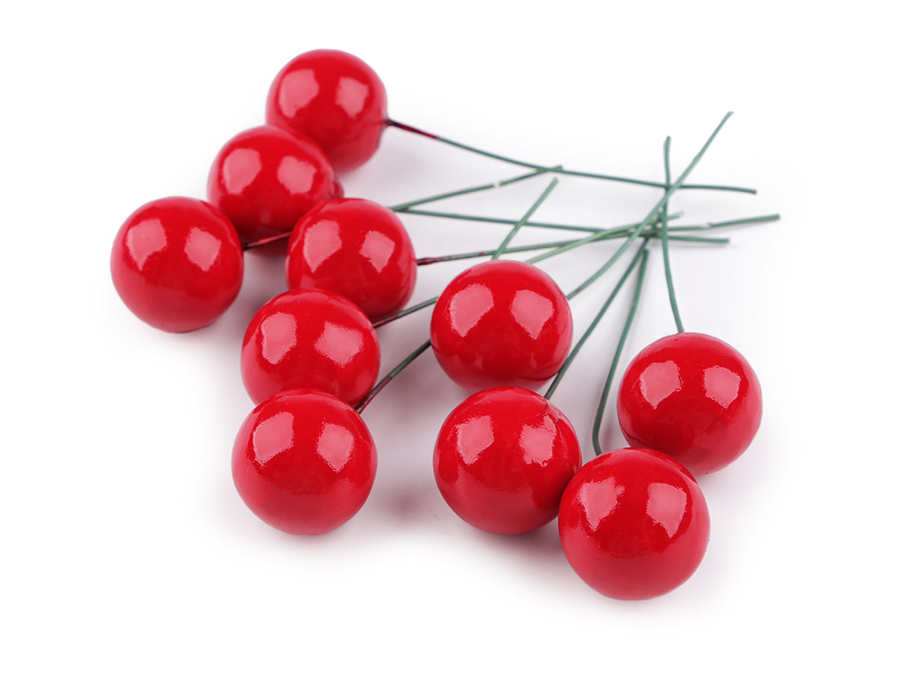Bobițe decorative artificiale pe sârmă ø2 cm - Argintiu (10 Bucăți) Bobițe decorative artificiale pe sârmă ø2 cm - Argintiu (10 Bucăți)