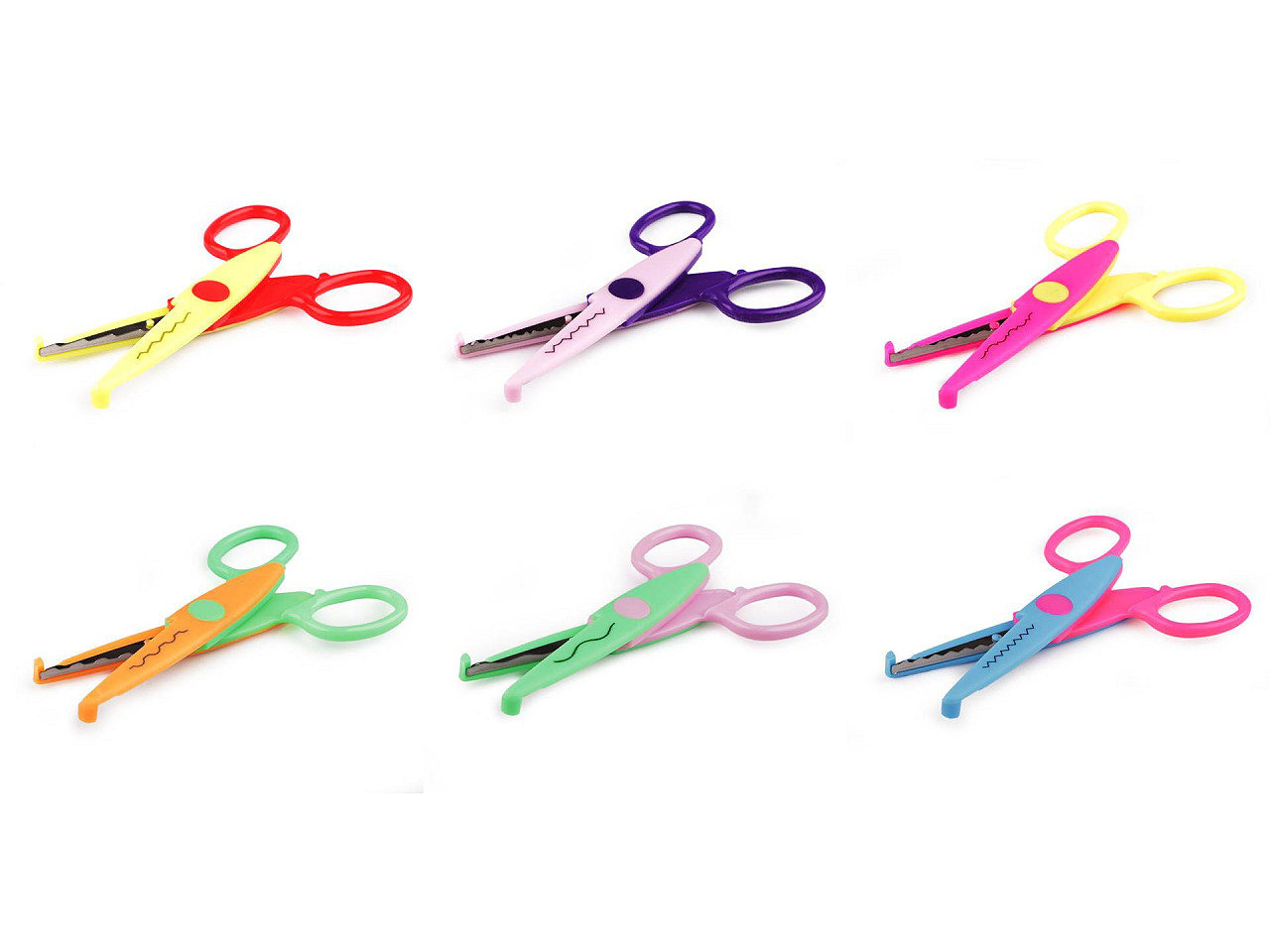 Foarfece pentru copii, lungime 13 cm - Mix variante (6 Bucăți)