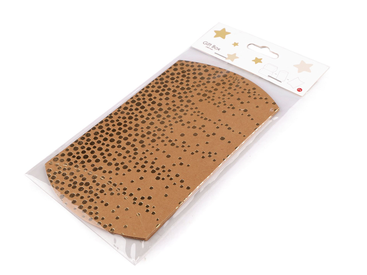 Cutie cadou cu imprimeu metalic - Maro natural (2 Bucăți)