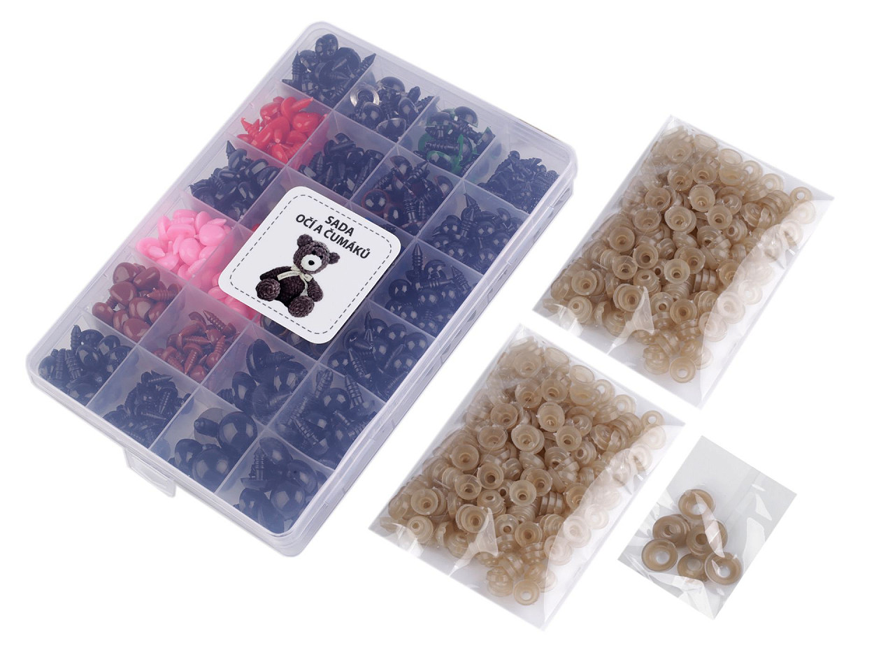 Set de ochi si nasuri cu siguranță pentru jucării 420 seturi - Mix (1 Set)