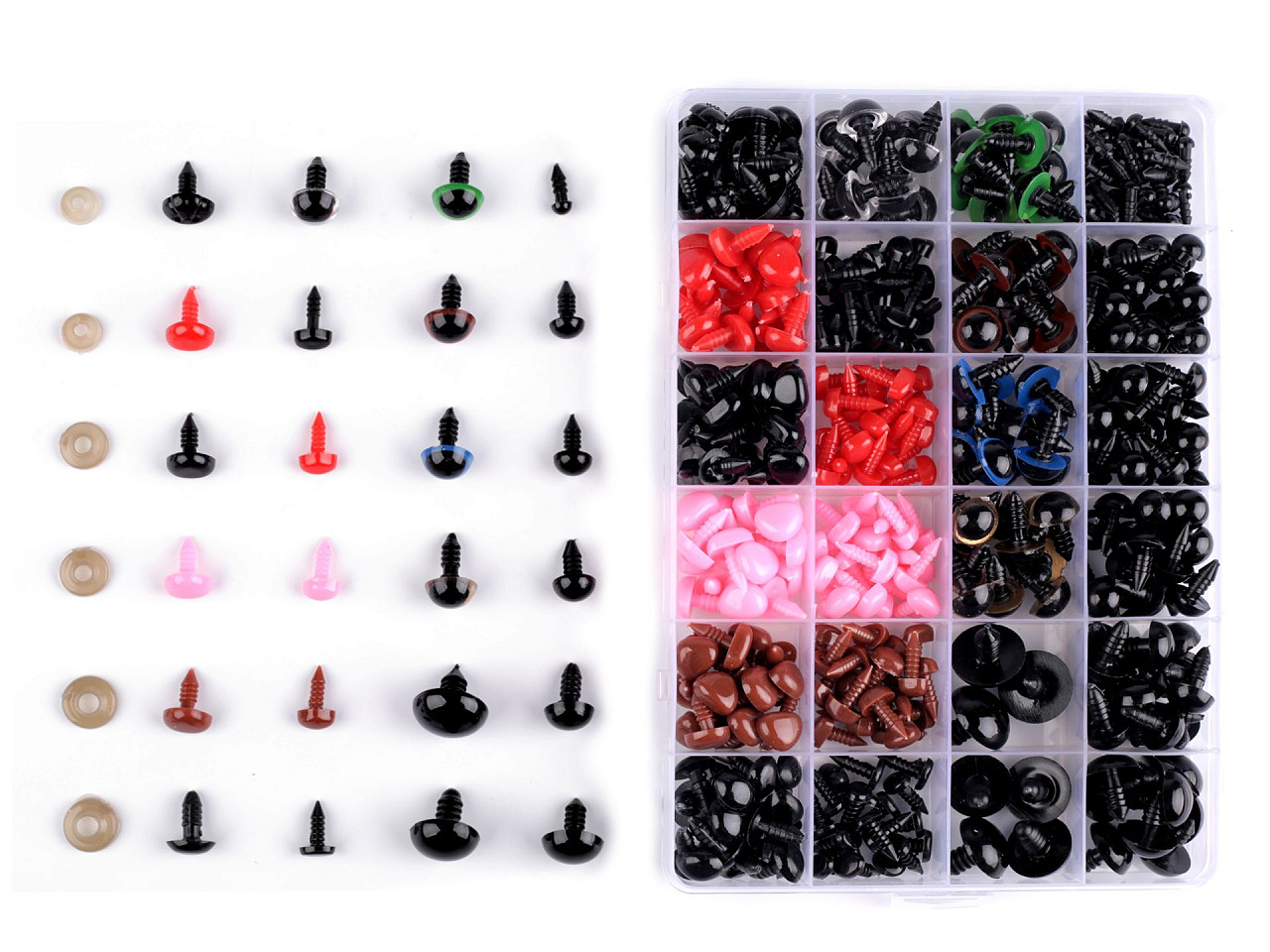 Set de ochi si nasuri cu siguranță pentru jucării 420 seturi - Mix (1 Set)