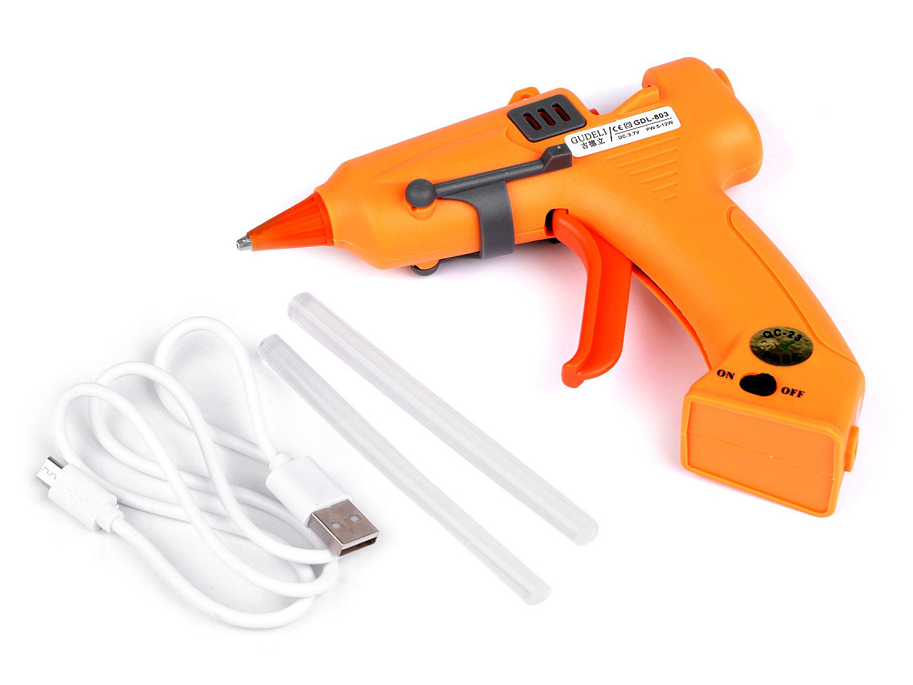 Pistol de lipire la cald fără fir ø7 mm - Portocaliu (2 Bucăți)