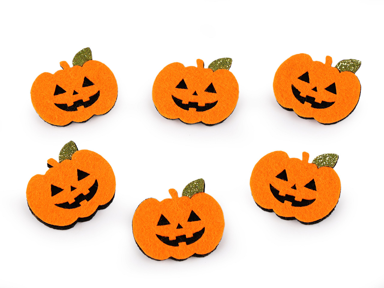 Aplicații de pâslă cu sclipici, halloween - Mix (12 Bucăți)