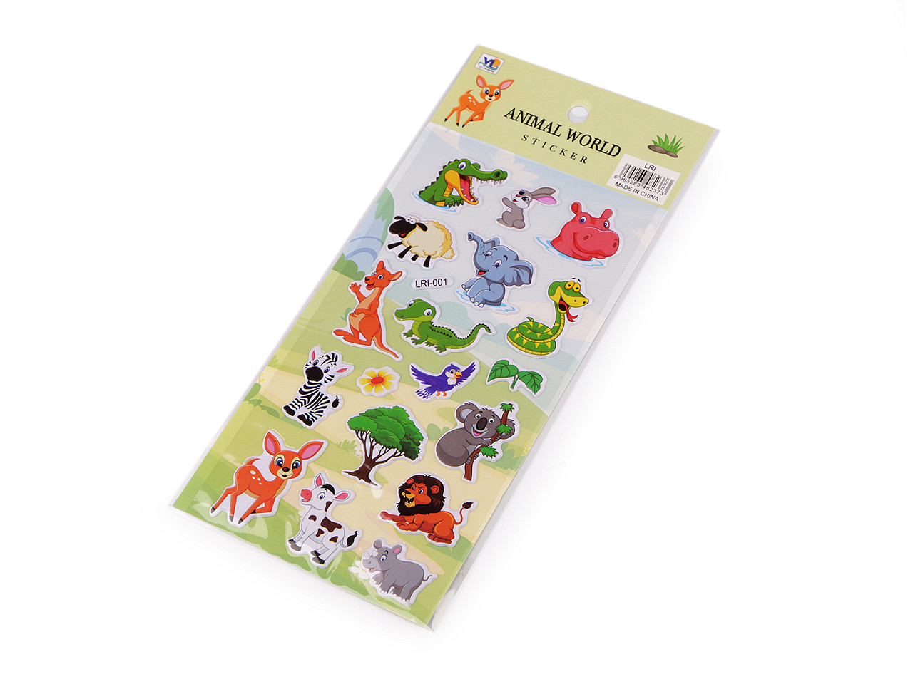 Autocolante din plastic - animale, pisici, cosmonauți, dinozauri - Conform imaginii (1 Card)