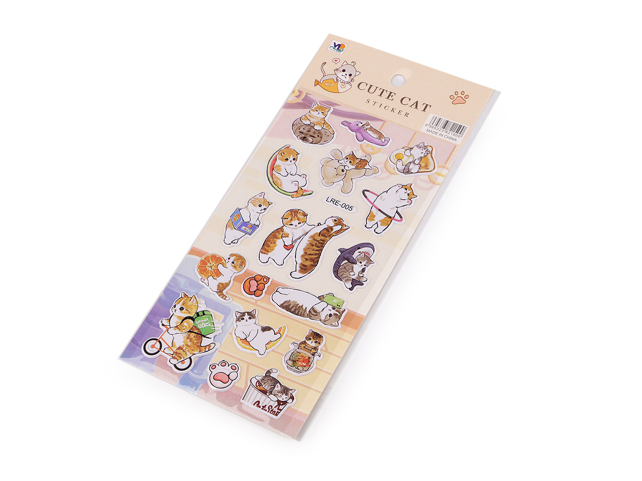 Autocolante din plastic - animale, pisici, cosmonauți, dinozauri - Conform imaginii (1 Card)