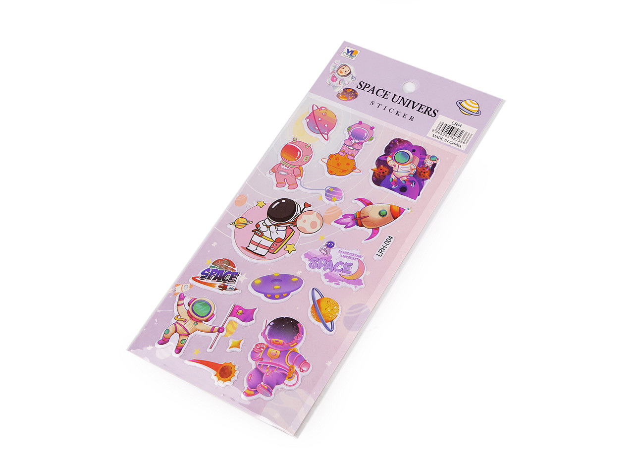 Autocolante din plastic - animale, pisici, cosmonauți, dinozauri - Conform imaginii (1 Card)