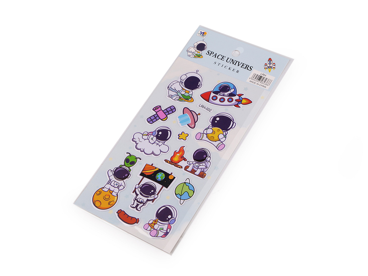 Autocolante din plastic - animale, pisici, cosmonauți, dinozauri - Conform imaginii (1 Card)