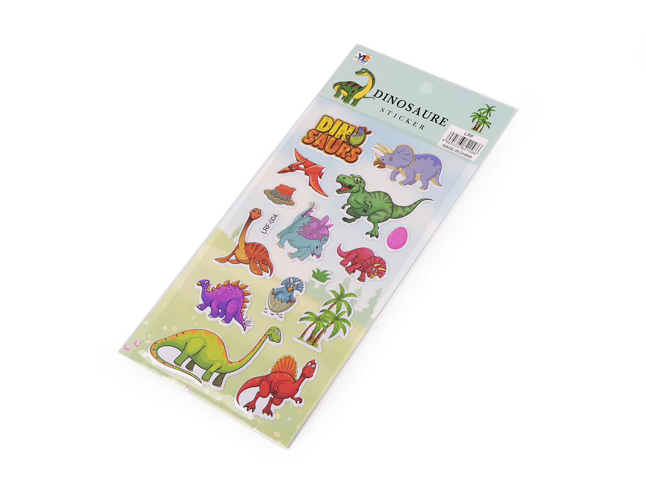 Autocolante din plastic - animale, pisici, cosmonauți, dinozauri - Conform imaginii (1 Card)