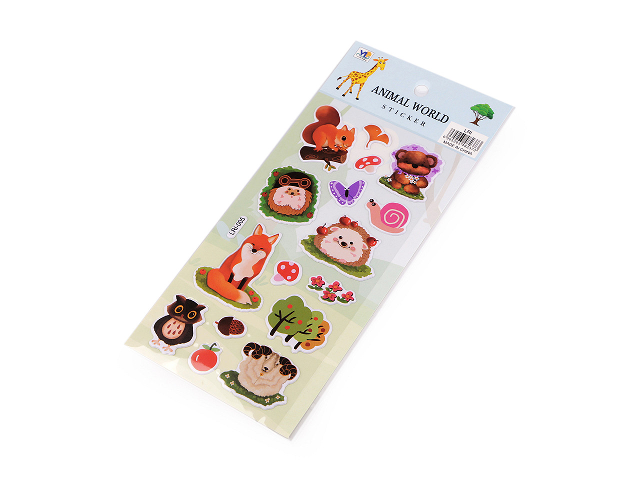 Autocolante din plastic - animale, pisici, cosmonauți, dinozauri - Conform imaginii (1 Card)