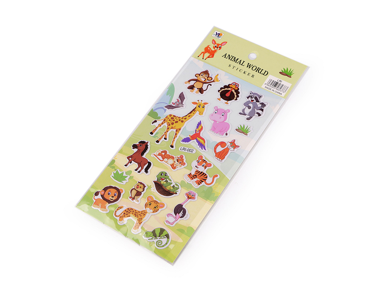 Autocolante din plastic - animale, pisici, cosmonauți, dinozauri - Conform imaginii (1 Card)