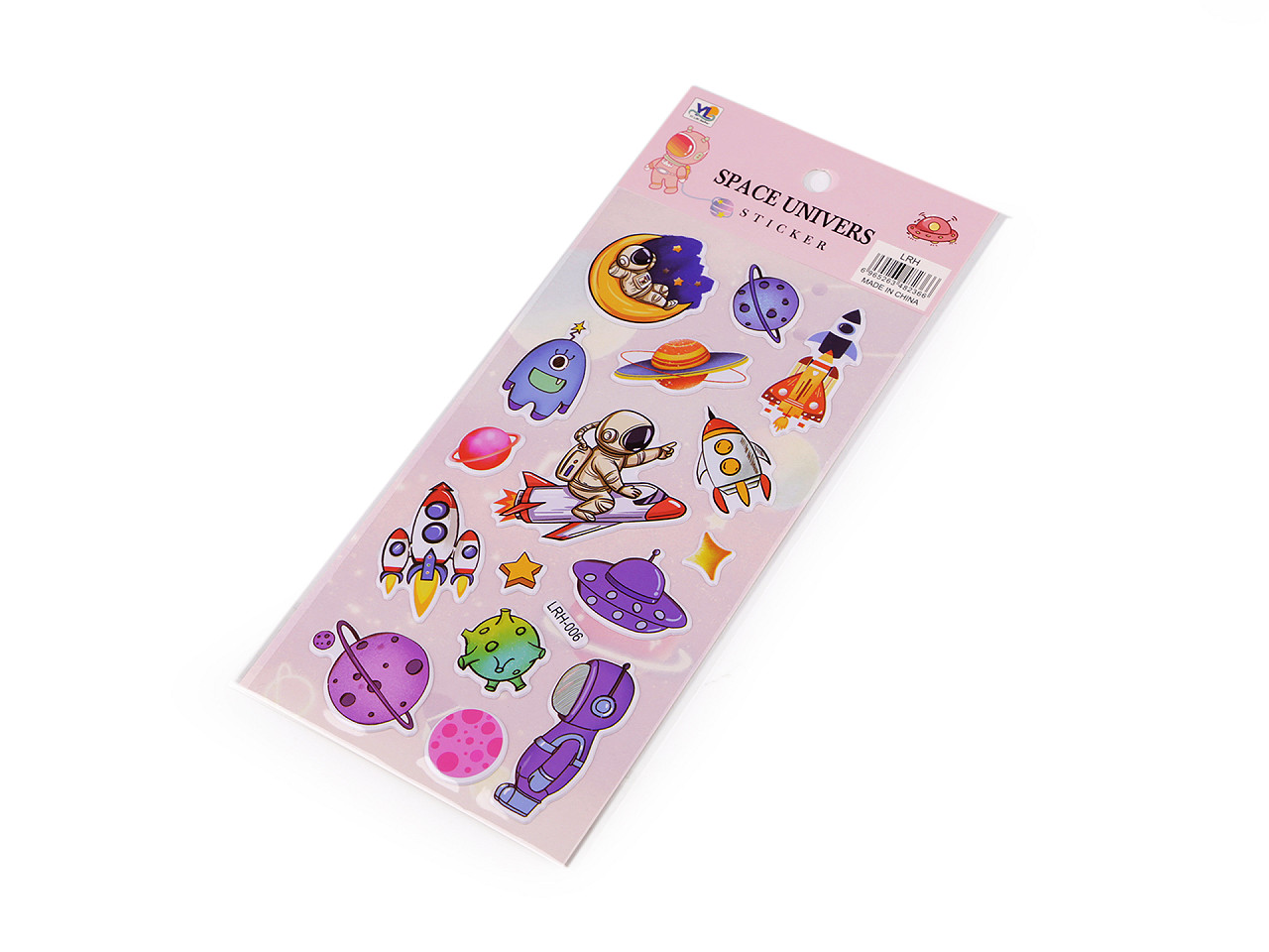 Autocolante din plastic - animale, pisici, cosmonauți, dinozauri - Conform imaginii (1 Card)