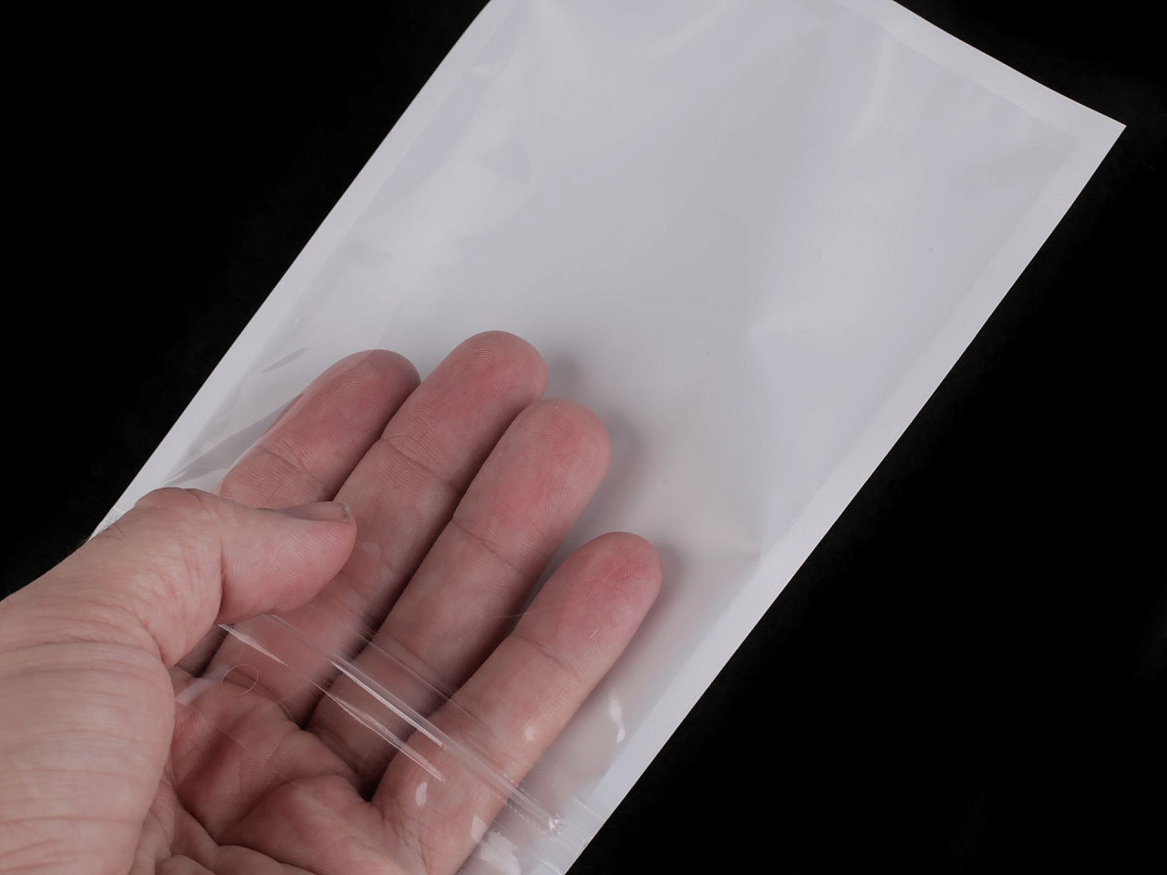 Saculeț din celofan cu fermoar  12x18 cm - Alb (100 Bucăți)