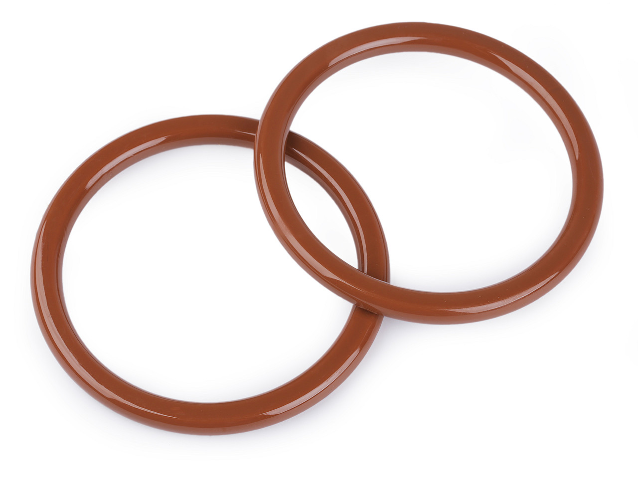 Mânere din plastic pentru genți ø14 cm - Maro coniac (2 Bucăți)