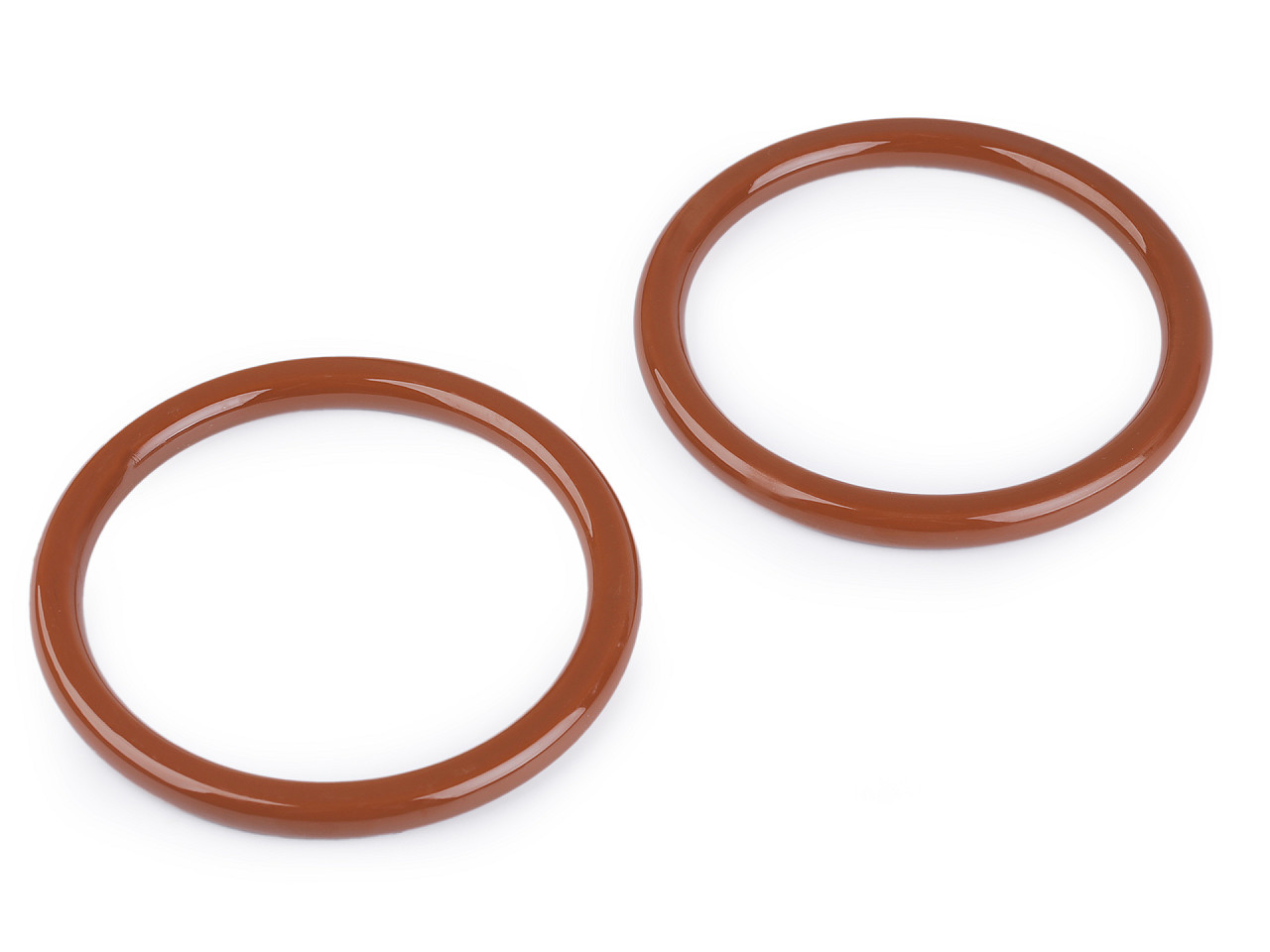 Mânere din plastic pentru genți ø14 cm - Maro coniac (2 Bucăți)